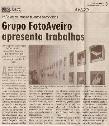 Diário de Aveiro, 9 de Março de 2005