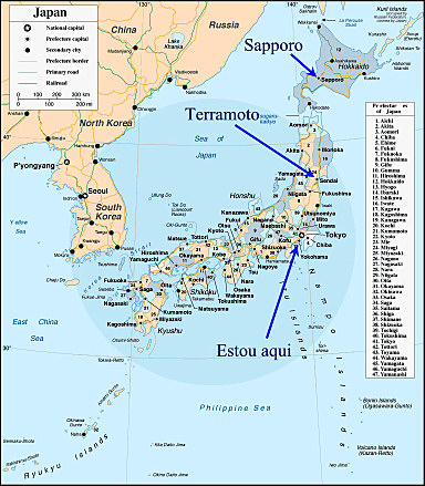 Mapa do Japão